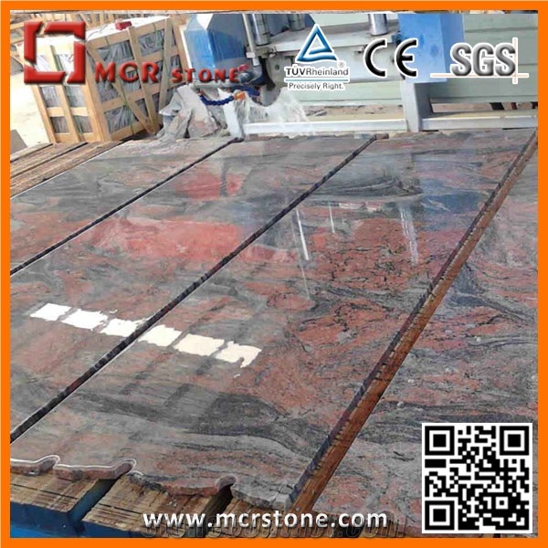 Colorful Countertops, Multicolor Red Granite Kitchen Countertops