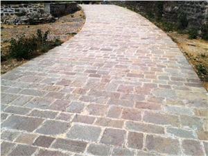Deccan Porphyry, Deccan Red Granite Cube Stone & Pavers
