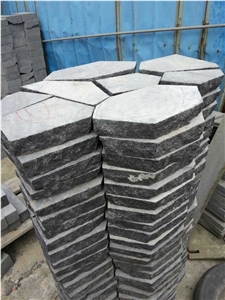 G684 Black Basalt Pavers on Mesh,Fuding Black Basalt Flagstone