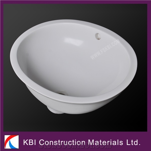 Oval Bowl Solid Surface Acrylic Sinks & Basins