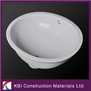 Oval Bowl Solid Surface Acrylic Sinks & Basins