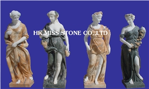 Human Garden Sculpture,China Marble Handcarved Statues