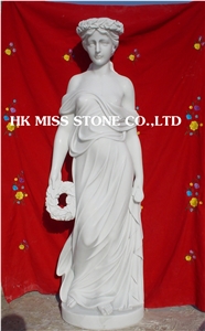  Human Sculpture,China White Marble Handcarved Statues,Western Statues