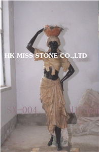 Marble Human Garden Sculpture,Multicor Handcarved Statues