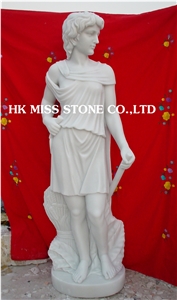 White Marble Garden Human Sculptures,Handcarved Sculptures
