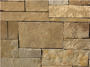 Cranford Blend Squares and Recs Dry Wall Thin Veneer, Cranford Blend Sandstone Cultured Stone