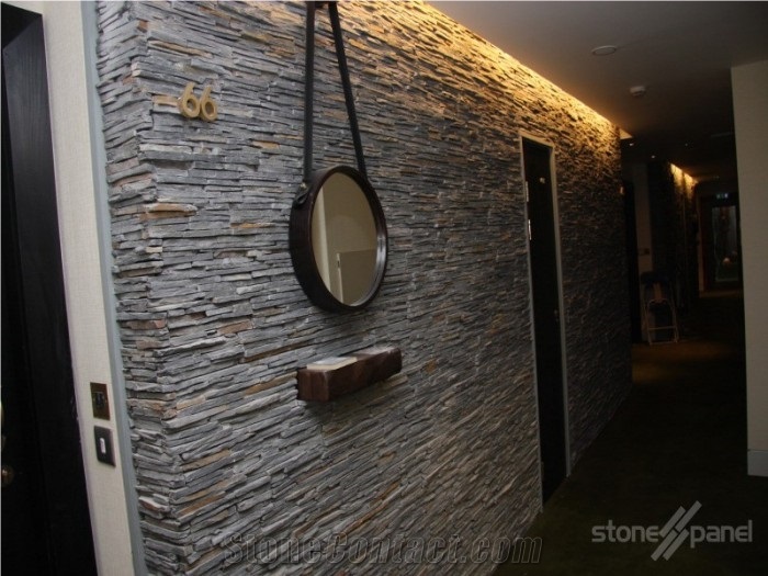Black Slate Stone Panel - Laja Negra