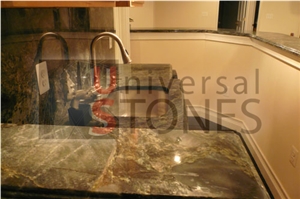 Exotic Brazil Emerald Green Granite Countertop