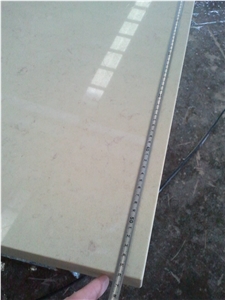 Beige Polished Quartz Tops for Bathroom