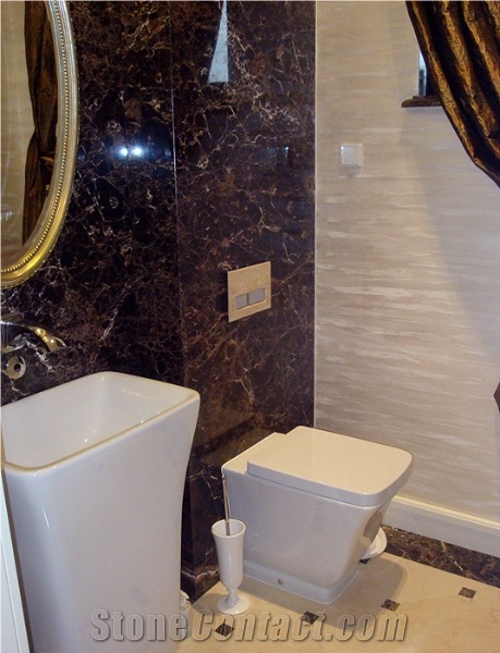 Emperador Dark Gold Marble Bath Wall Tiles