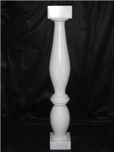 Branco Estremoz Marble Carved Balustrades