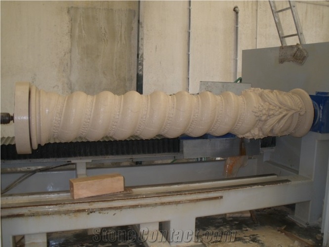 Lioz Claro Limestone Carved Columns