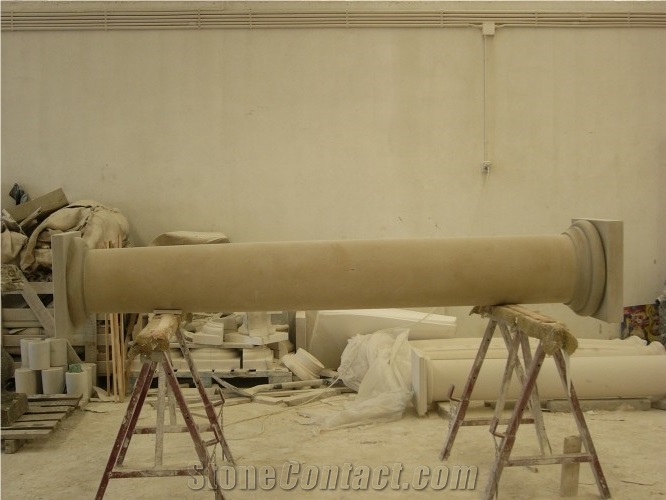Lioz Claro Limestone Carved Columns