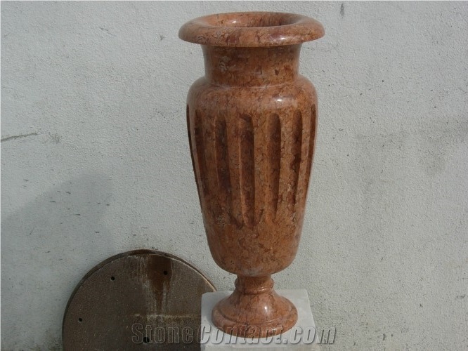 Vermelho Negrais Limestone Flower Pot