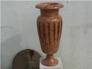 Vermelho Negrais Limestone Flower Pot