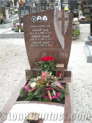 Twilight Red Granite Design Monument