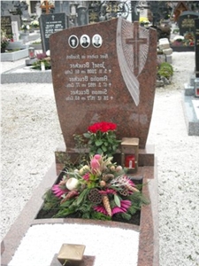 Twilight Red Granite Design Monument