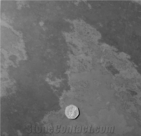 Dark Grey Brazilian Riven Slate Fireplace Hearth