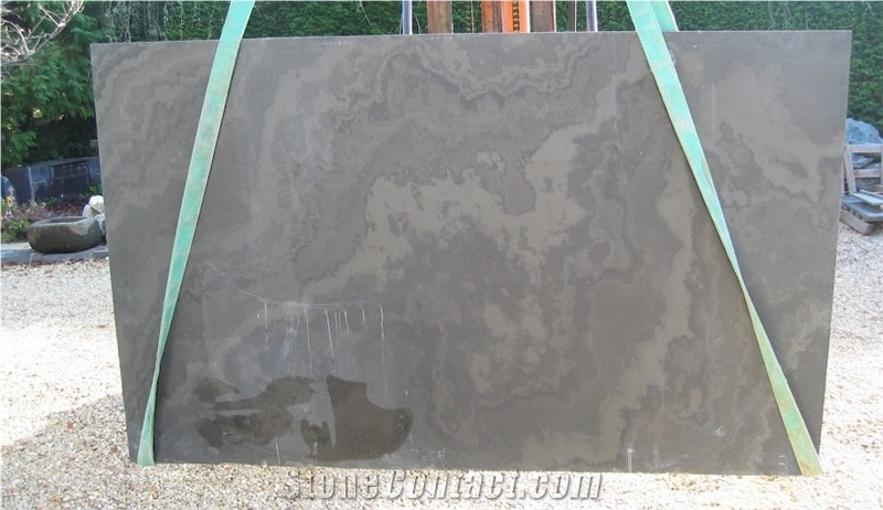 Honed Dark Grey Brazilian Slate Slabs