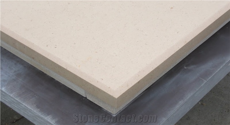 Portugese Fatima Clair Limestone Chamfer Hearth