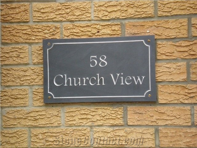 Slate House Sign