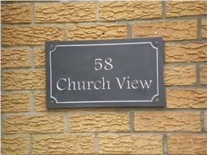 Slate House Sign