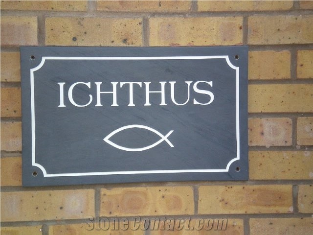 Slate House Sign