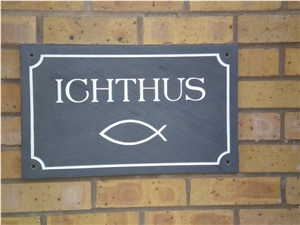 Slate House Sign