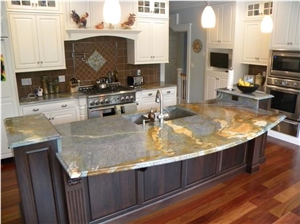 Blue Louise Quartzite Kitchen Bench Top