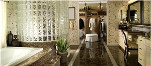 Cabernet Brown Granite Bathroom Design