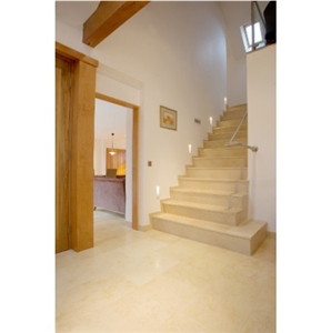 Jerusalem Gold Stone Wastani (Middle Bed) Honed Tiles