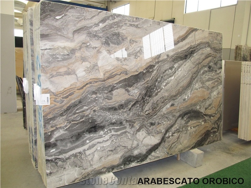 Arabescato Orobico Grigio Marble Slabs, Arabescato Grigio Rosa Italy Grey Marble