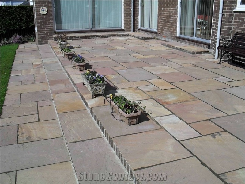 Autumn Brown Sandstone Patio Pavement