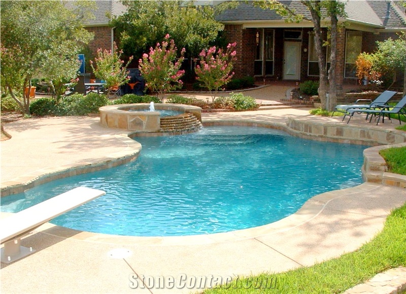 Mint Sandstone Pool Terrace Pavers, Pool Coping