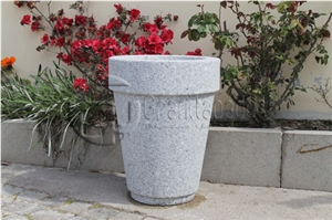 Branco Almeida Granite Flower Pots