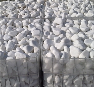 White Marble Tumbled Pebble Stone