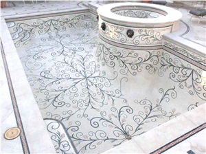 Marble Mosaic Swimming Pool, Spa Design, Borders