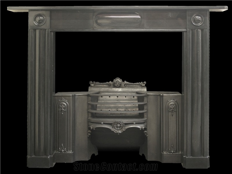 Antique Georgian Black Marble Fireplace Surround