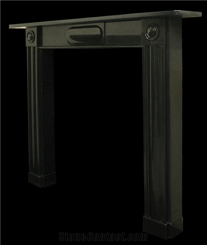 Antique Georgian Black Marble Fireplace Surround