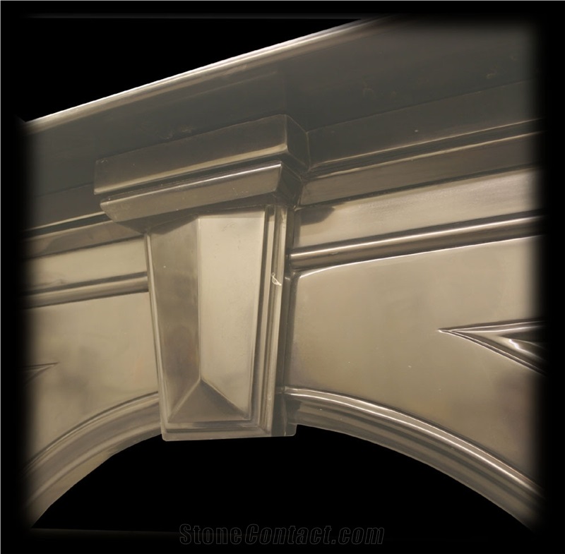 Antique Mid Victorian Irish Black Marble Fireplace