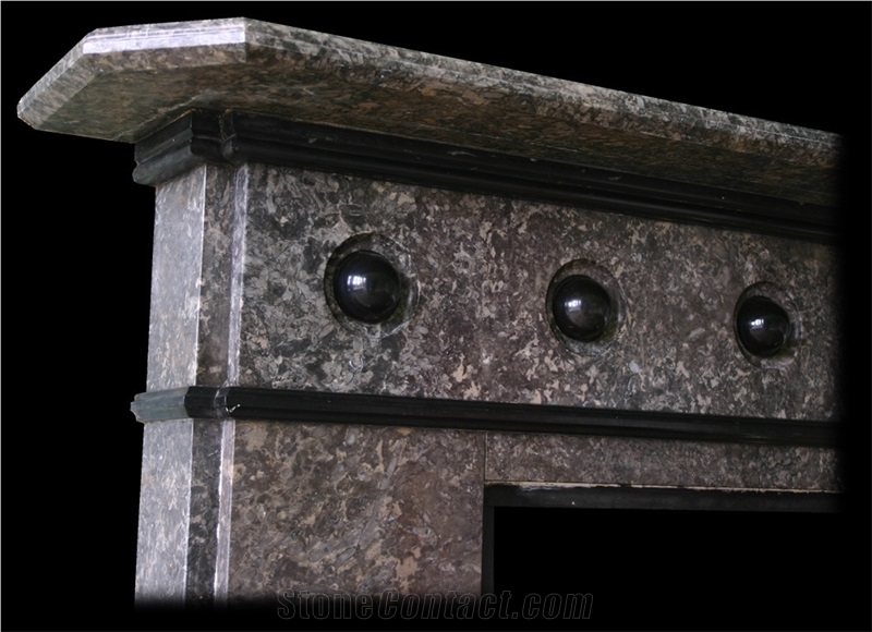 Large Late Victorian Derbyshire Limestone Fire Surround