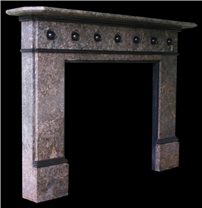 Large Late Victorian Derbyshire Limestone Fire Surround