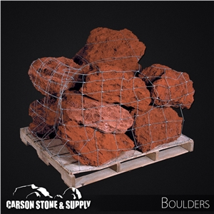 Red Lava Stone Boulders