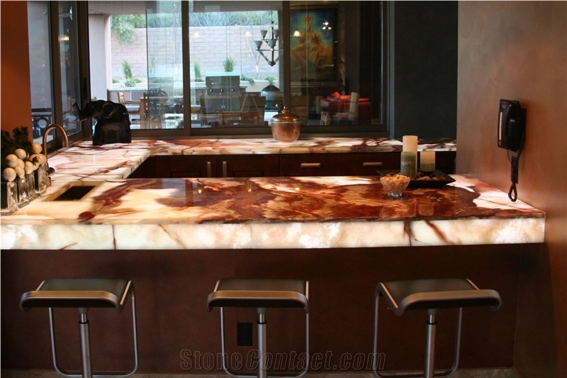 Onice Bianco Avorio Bar Top