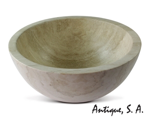 Cazuela Liso Travertine Oval Wash Basin