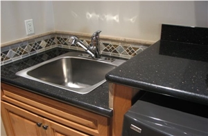 Black Galaxy Granite Kitchen Countertop,India Star Galaxy Granite Island,Bar Countertop