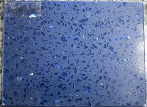 Blue Galaxy Quartz Stone,Solid Surface Engineered Stone Hr0011