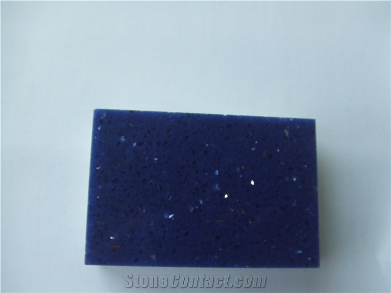 Blue Galaxy Quartz Stone,Solid Surface Engineered Stone Hr0011