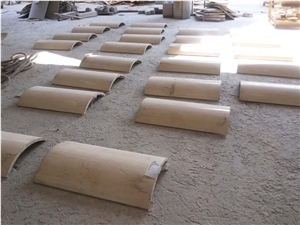China Beige Marble Columns,Column Tops and Bases