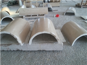 China Beige Marble Columns,Columns Tops and Bases